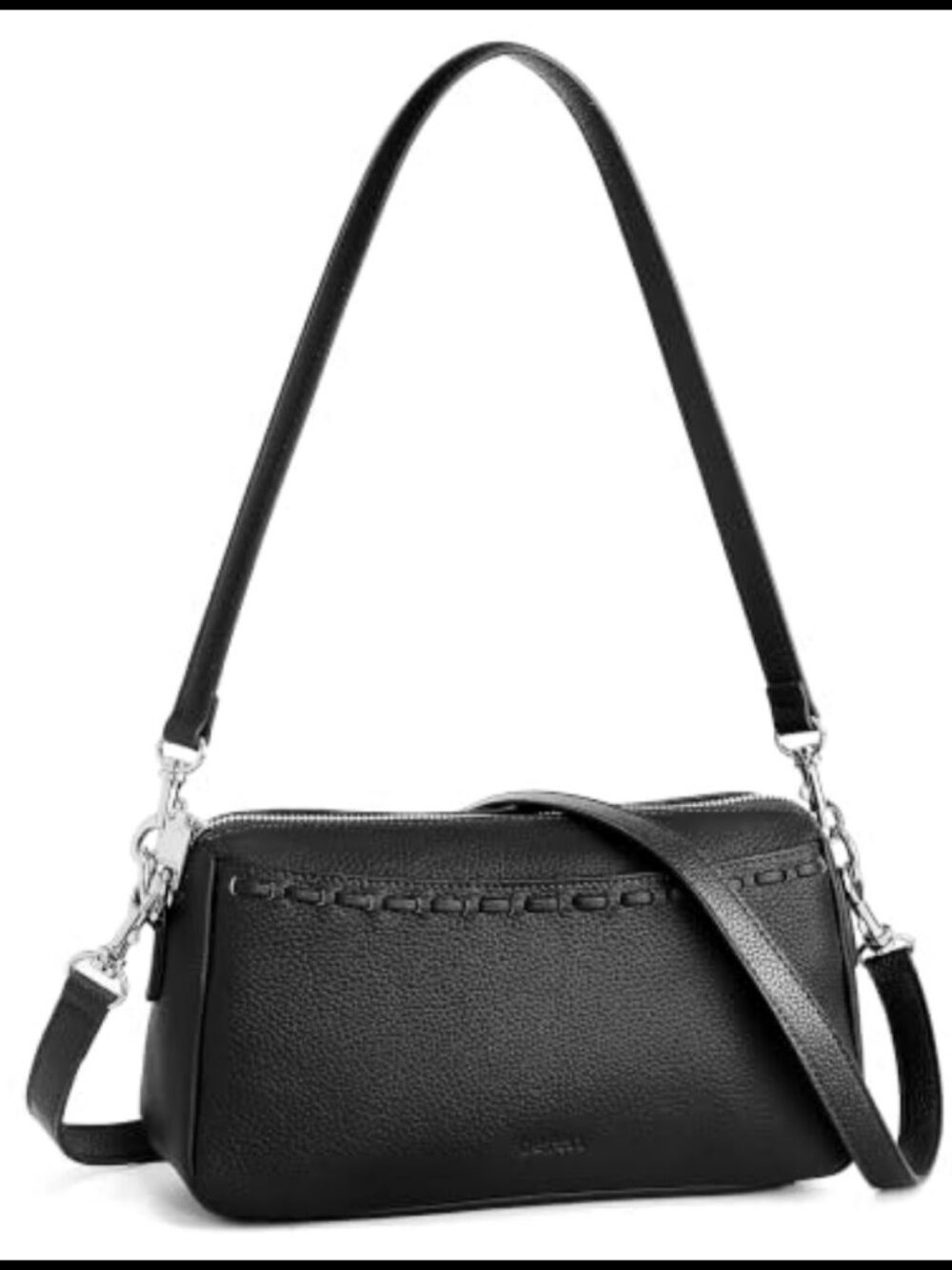 Genuine Leather Anti Theft Crossbody Bag RFID Blocking Shoulder Purse